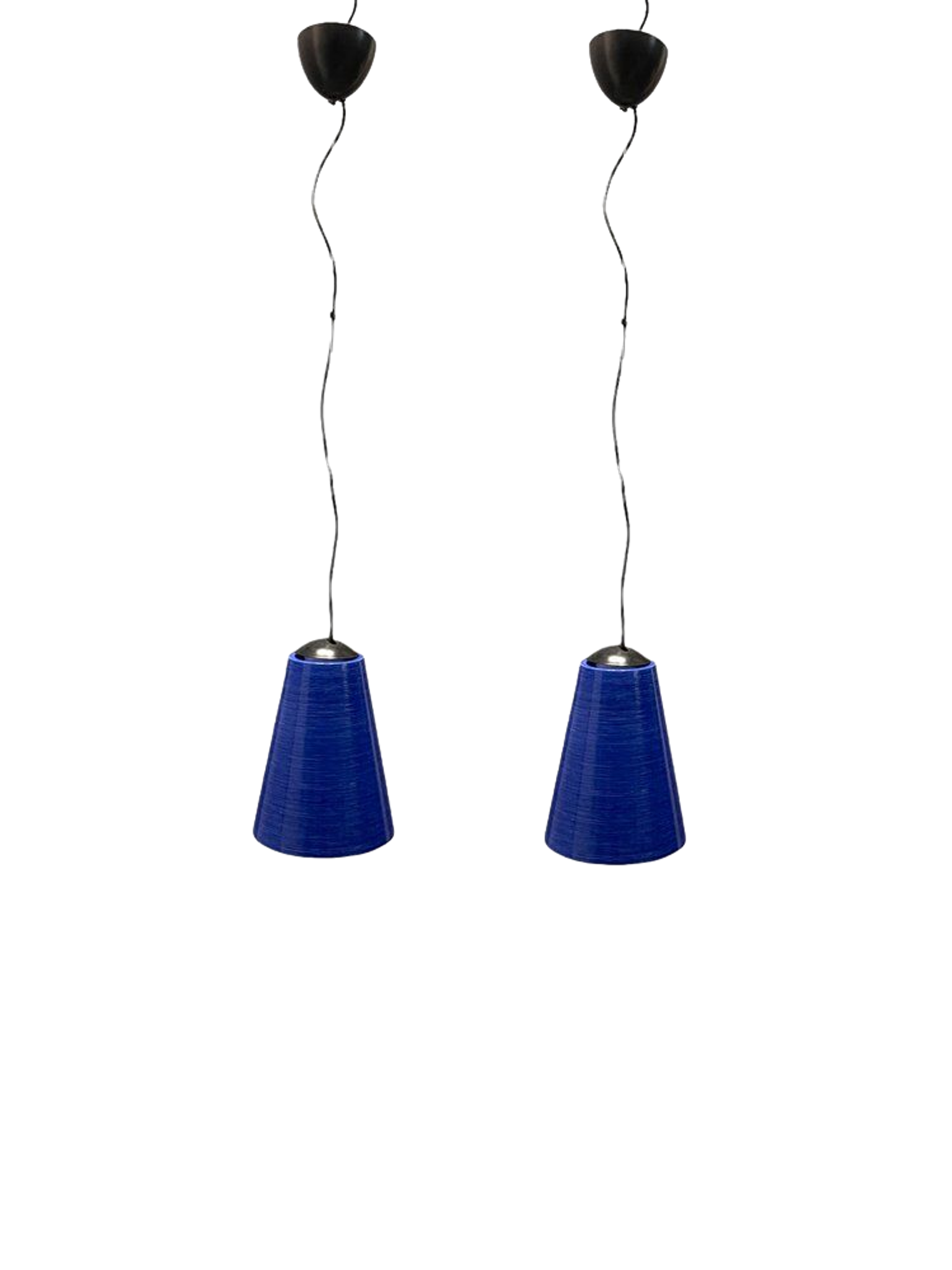 Mid-century italian murano glass light pendants, set of 2