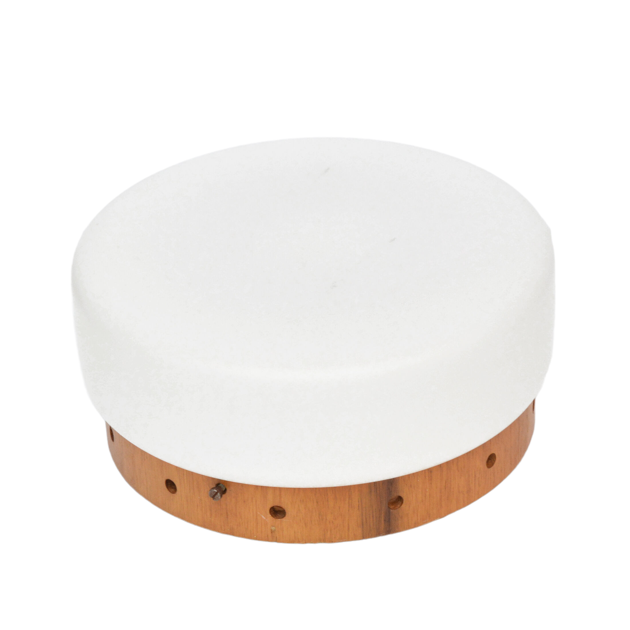 1970s Scandinavian modern White glass plafond, Hustadt Leuchten, Germany