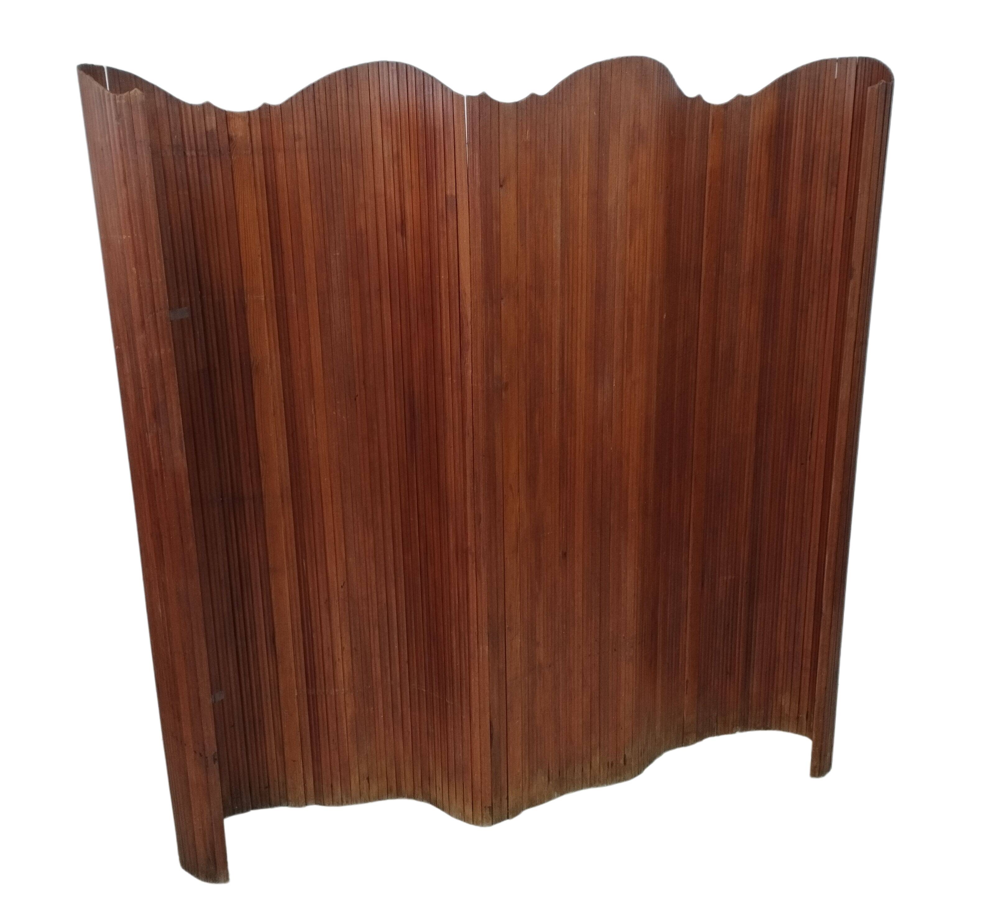Vintage wooden roll screen