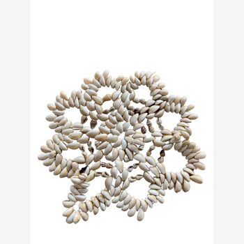 Dessous de plat coquillage vintage motif floral