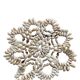 Vintage shell underside floral pattern
