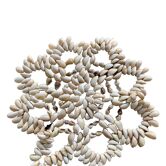 Vintage shell underside floral pattern