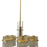 Mid-Century Italian Murano Glass Rod Chandelier, 1980s