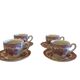 Set of 4 English porcelain coffee cups
