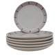 6 basque flat plates in sandstone decoration amatxi