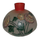 Art nouveau vase in enamelled glass