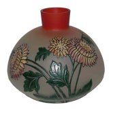 Vase art nouveau en verre émaillé