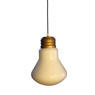 Vintage bulb-shaped pendant lamp