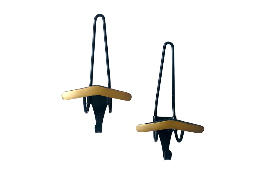 Pair of metal coat hangers, 1950s