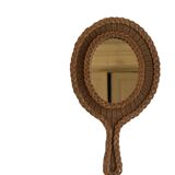 Scandinavian rattan mirror 1960