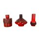Ensemble de 3 vases en poterie céramique rouge noir Otto Keramik Allemagne 1970