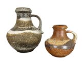 Set of two pottery fat lava vases by Scheurich, Germany, 1970s