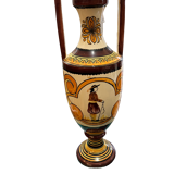 Amphora vase in quimper earthenware
