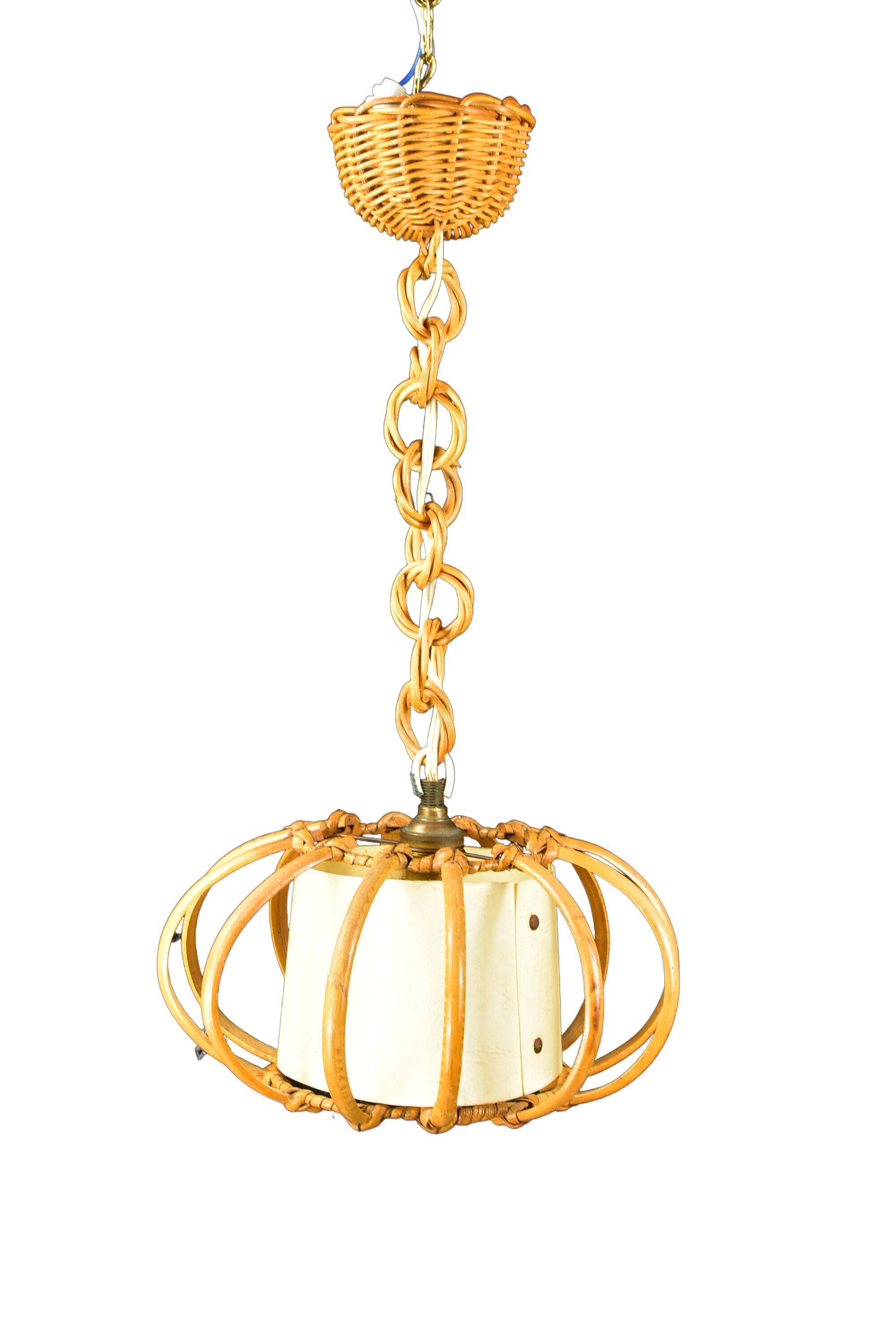 Vintage rattan suspension