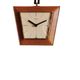 Vintage formica clock silent wall clock trapeze "Hermle gilded black wood"