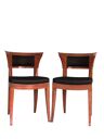 Paire chaises de salle à manger en bois de cerisier par Leon Krier, 1991