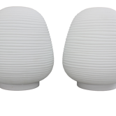 Paire de lampes de table en verre italien
