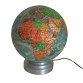 Vintage globe 1950 terrestrial Perrina glass - 19 cm