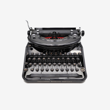 Machine à écrire Underwood Noiseless portable noire révisée, USA