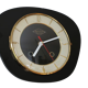 Rectangular clock Lutétia formica black