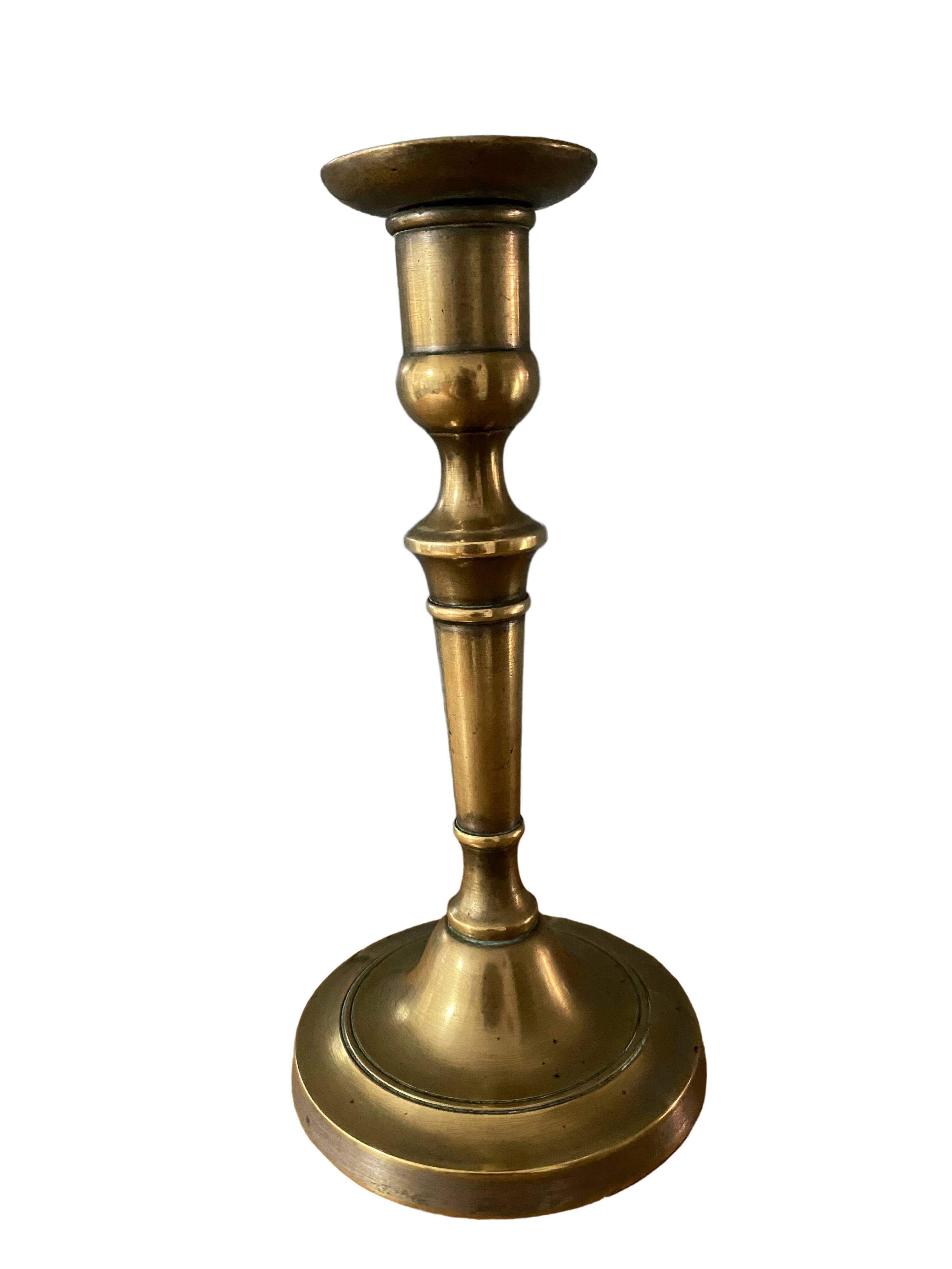 Old brass candle holder