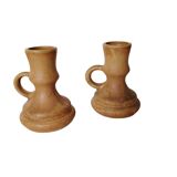 Set of 2 ceramic candle holders