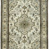 Handmade contemporary oriental 1970s 211 cm x 287 cm blue carpet