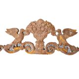 Cast iron pediment with birds