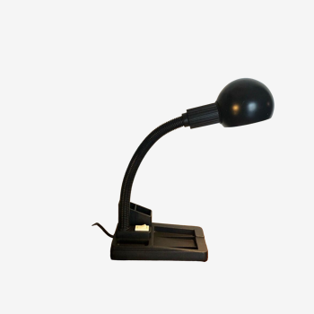 Black table lamp with compartments