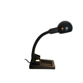 Black table lamp with compartments