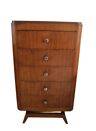 High chest of drawers art deco mahogany