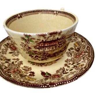 Tasse et soucoupe Tonquin Staffordshire