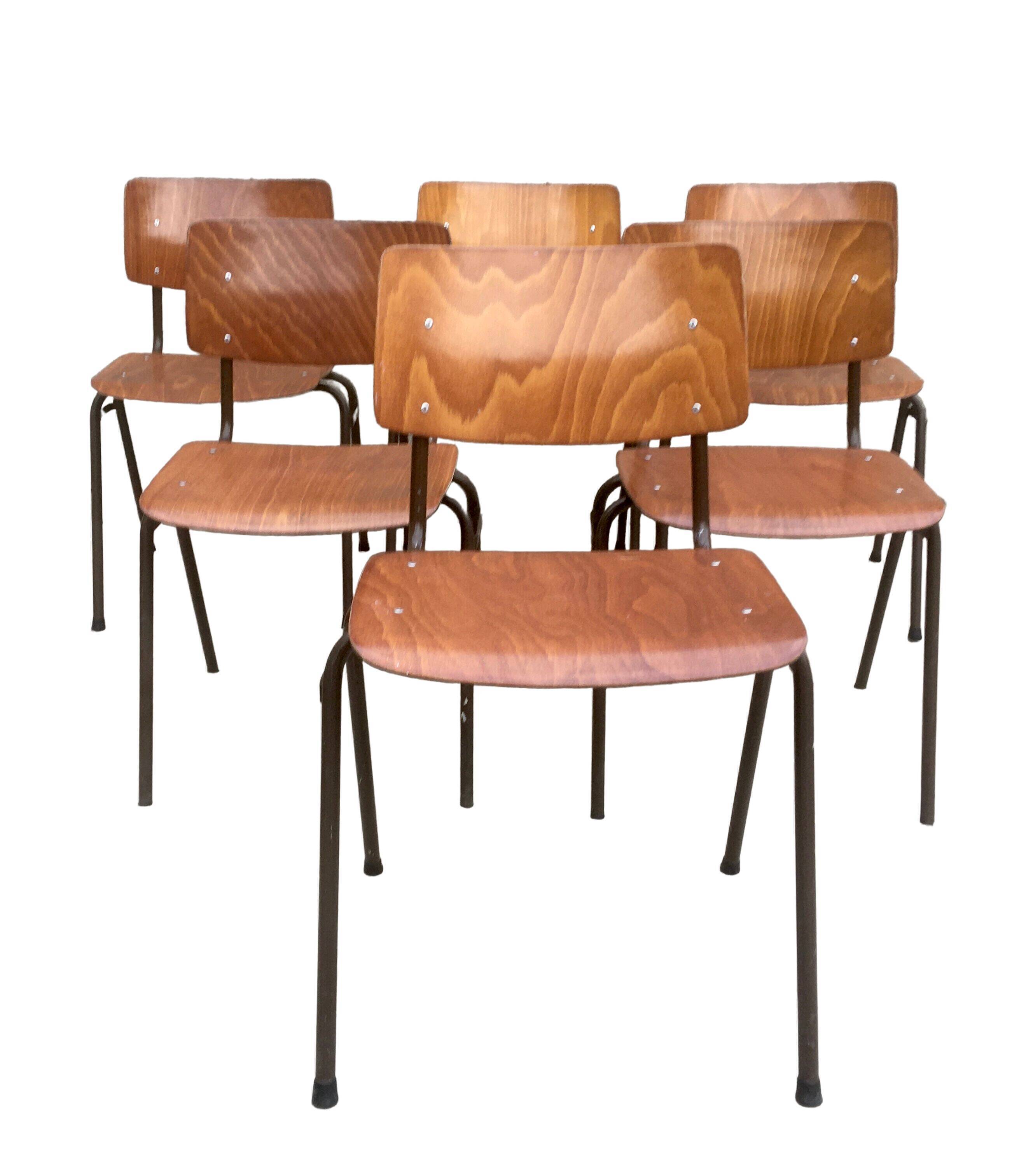 Set of 6 vintage Dutch Marko chairs