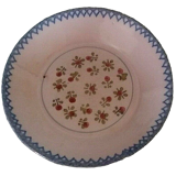 Hollow plate in earthenware, early twentieth century