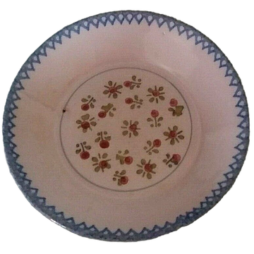 Hollow plate in earthenware, early twentieth century
