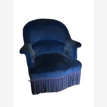 Blue squat armchair