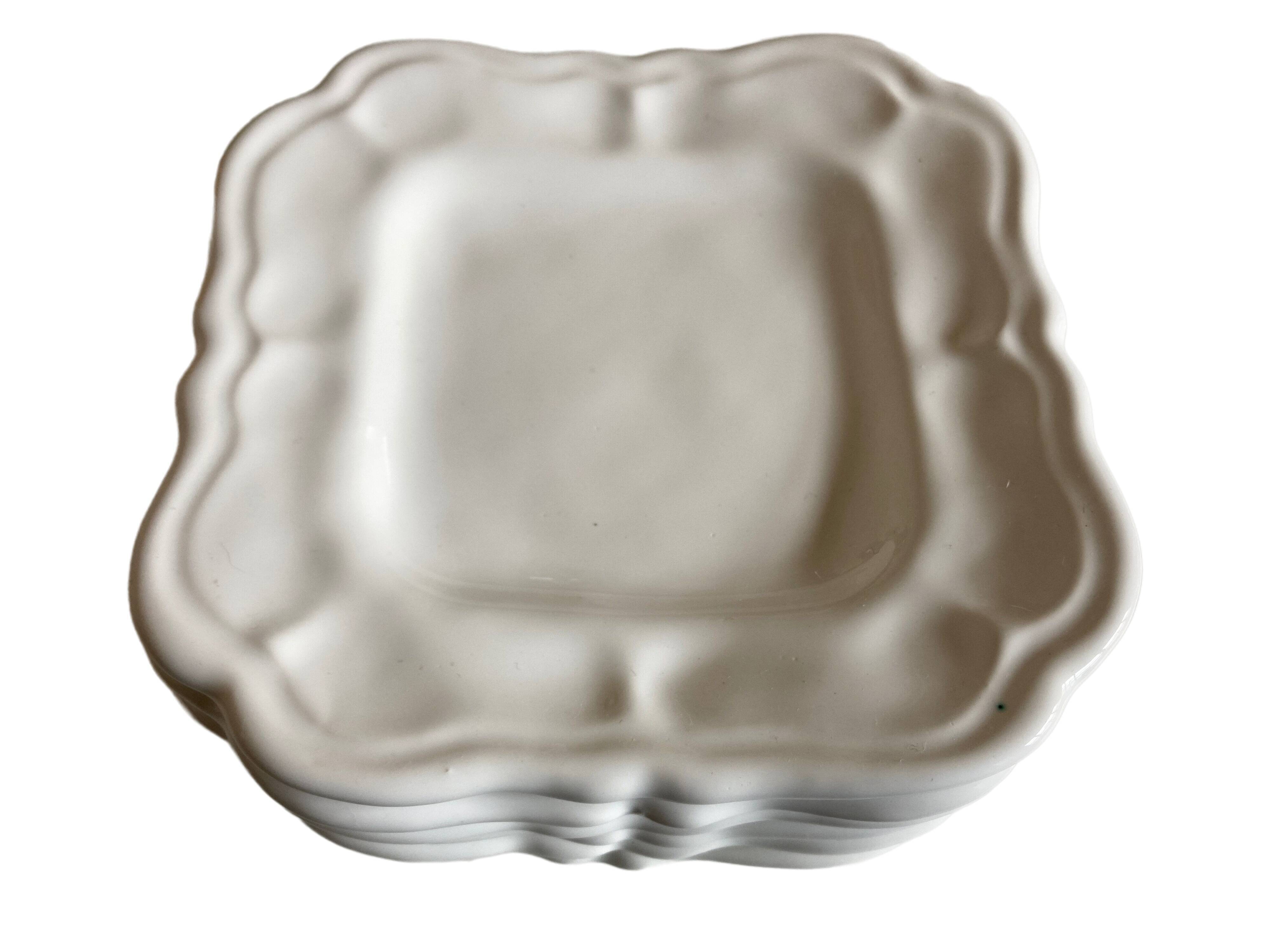 Set 6 plates in glazed earth with Moustiers godrons 1970