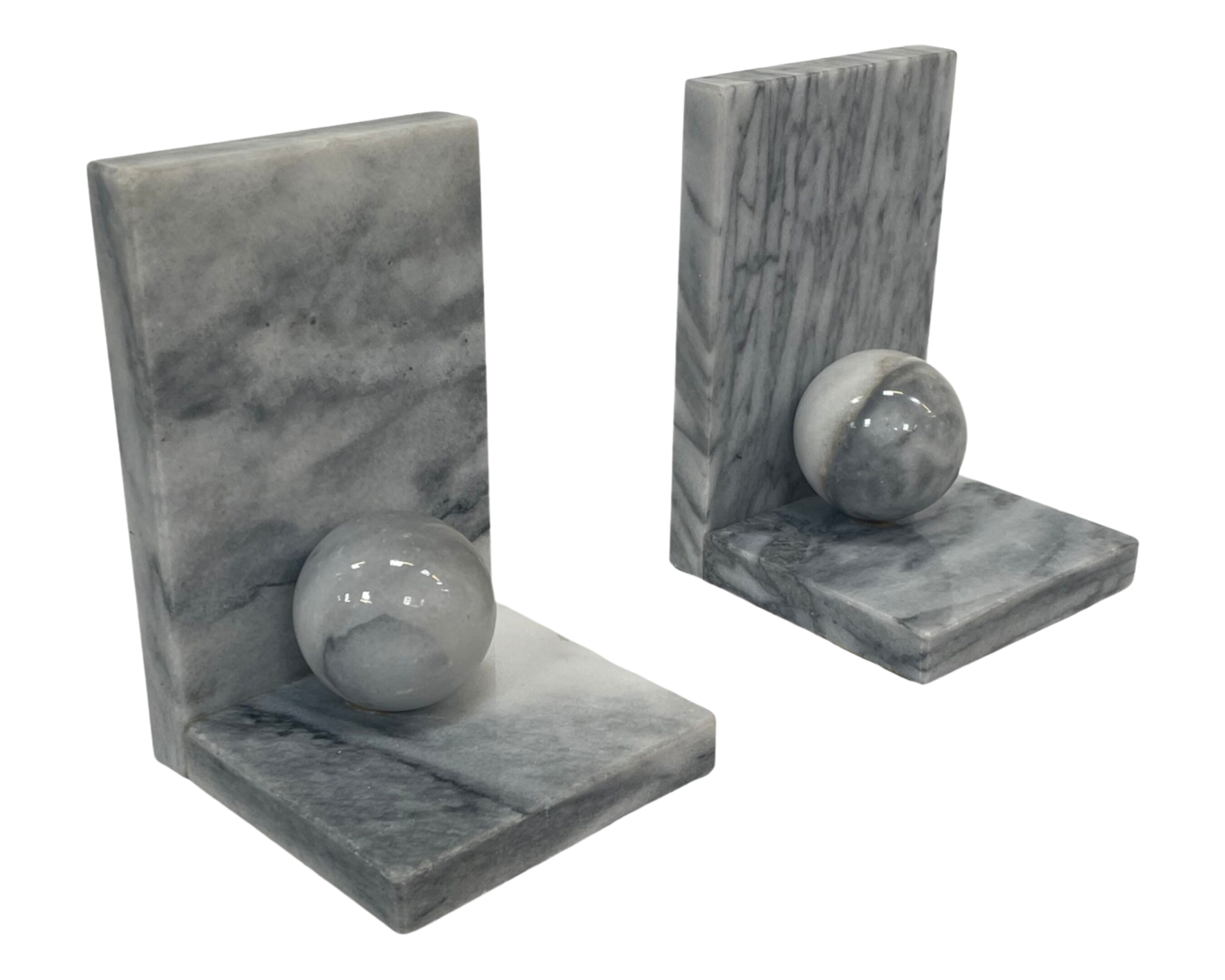 Vintage bookends marble 80s design bookend