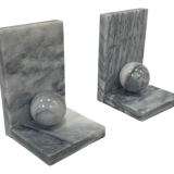 Vintage bookends marble 80s design bookend