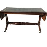 Coffee table on leather