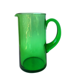 Green blown glass decanter