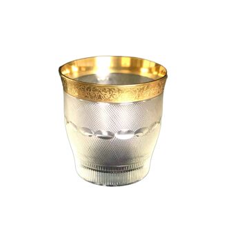 Ice cream cup, Moser crystal, 24 carats gold, Splendid collection.
