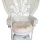Armchair Emmanuelle white with cushion