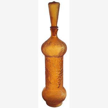 Amber glass decanter