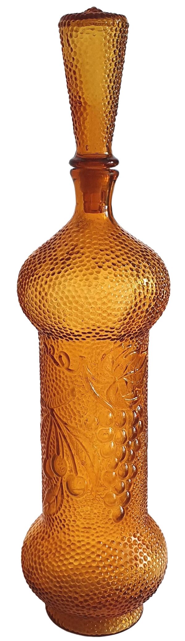 Carafe en verre de couleur ambre