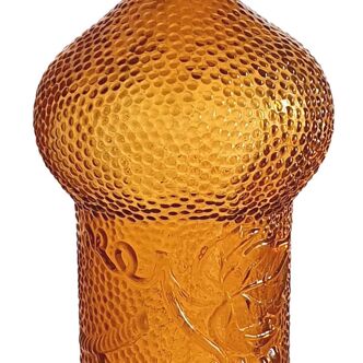 Amber glass decanter