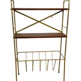 Vintage magazine shelf