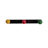 Coat rack 3 hooks metal balls, 50s
