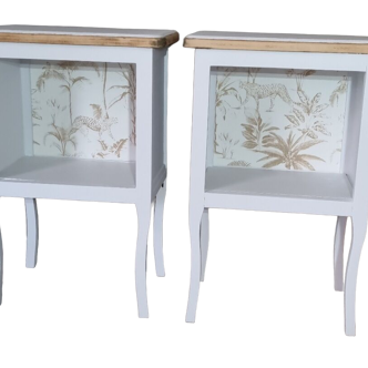 Pair of old bedside tables