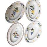 4 serving dish sandstone hand-painted monastic